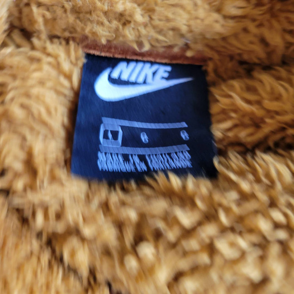 Nike Teddy Bear Sherpa Cropped Pullover Jacket Size L - Picture 7 of 9